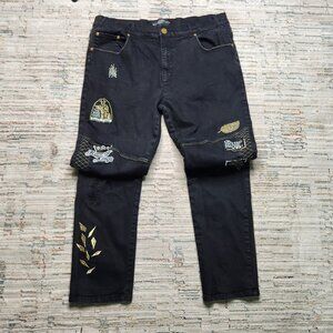 Blac Leaf Jeans, Distressed, Y2K, Street Wear, Size 40W 32L